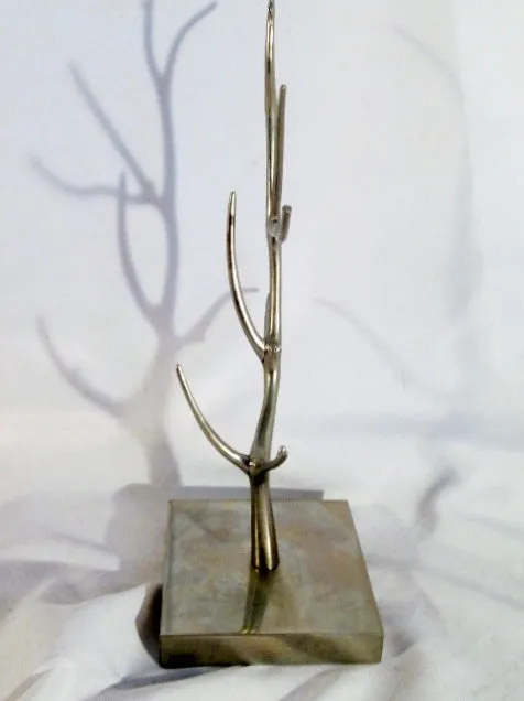 14" ALUMINUM TREE BRANCH Counter Top Display Jewelry Necklace Retail Shop Rack SILVER