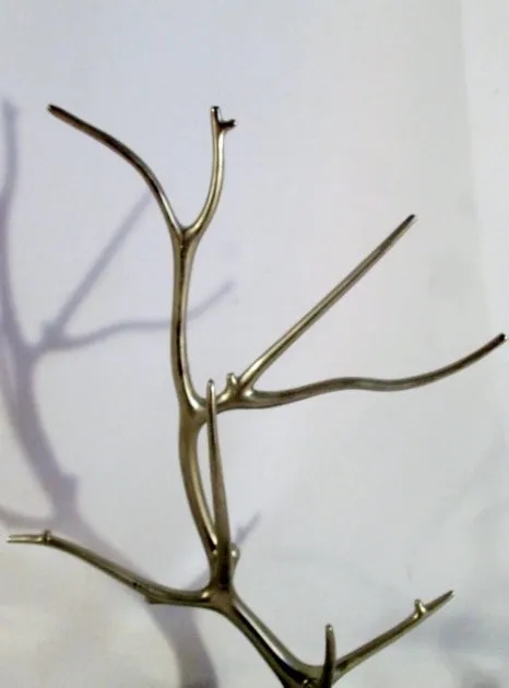 14" ALUMINUM TREE BRANCH Counter Top Display Jewelry Necklace Retail Shop Rack SILVER