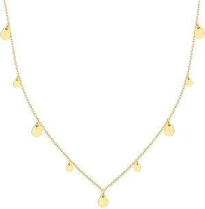18k Gold Plated Choker Necklace for Women Dainty Disc Chain 925 Sterling Silver Necklaces for Her
