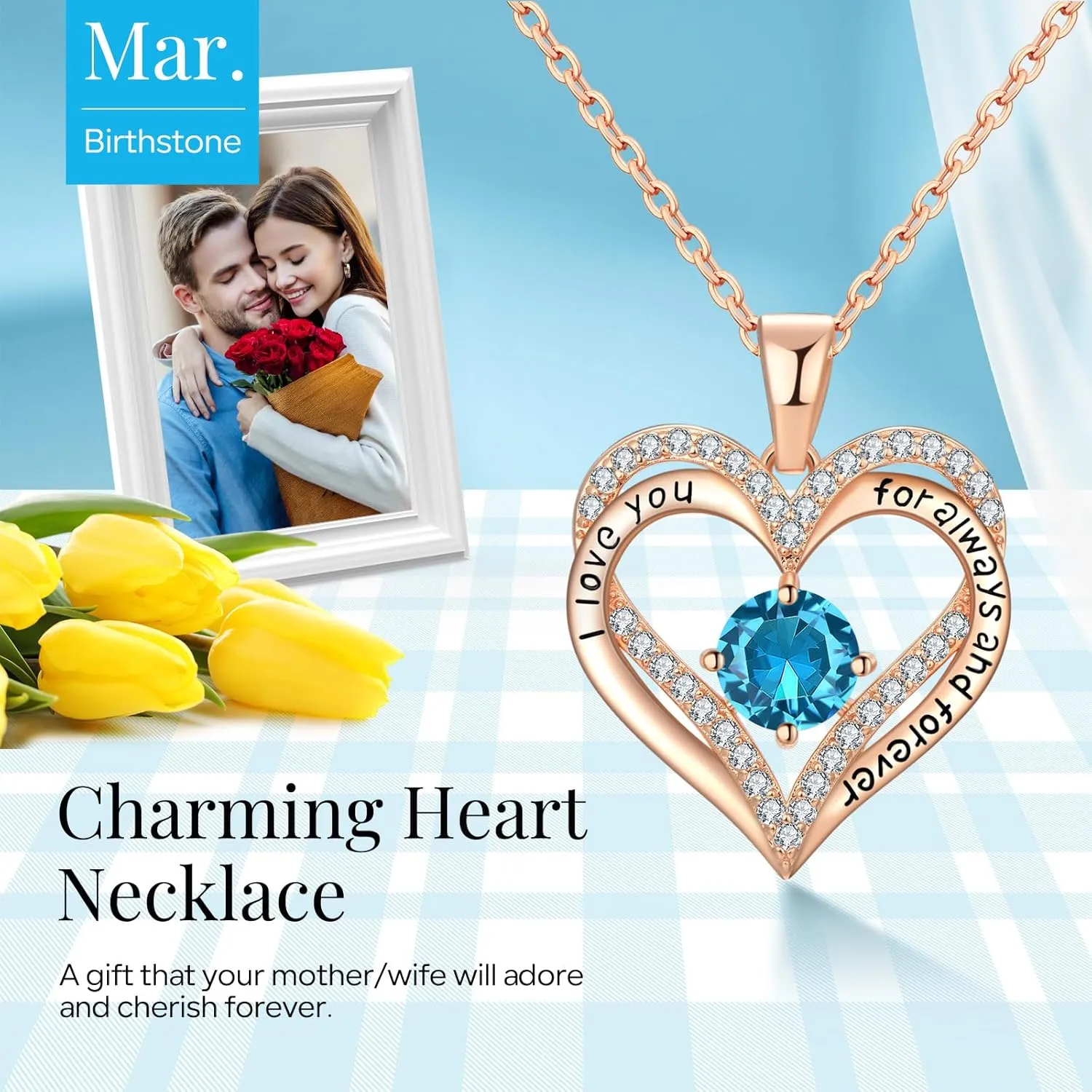 18K Rose Gold Necklaces for Women Birthday Gifts for Women Jewelry for Women Birthday Gifts for Wife Girlfriend Daughter Wife Birthday Gifts for Anniversary Mothers Day Christmas Valentines Gifts