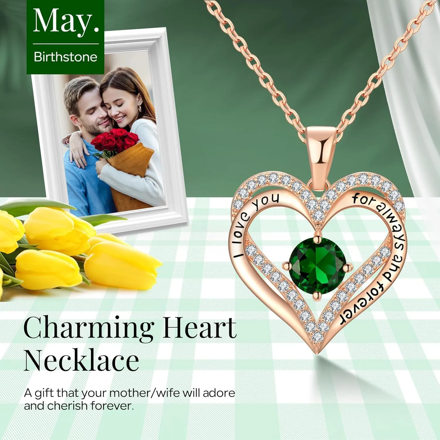 18K Rose Gold Necklaces for Women Birthday Gifts for Women Jewelry for Women Birthday Gifts for Wife Girlfriend Daughter Wife Birthday Gifts for Anniversary Mothers Day Christmas Valentines Gifts