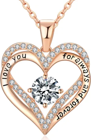 18K Rose Gold Necklaces for Women Birthday Gifts for Women Jewelry for Women Birthday Gifts for Wife Girlfriend Daughter Wife Birthday Gifts for Anniversary Mothers Day Christmas Valentines Gifts