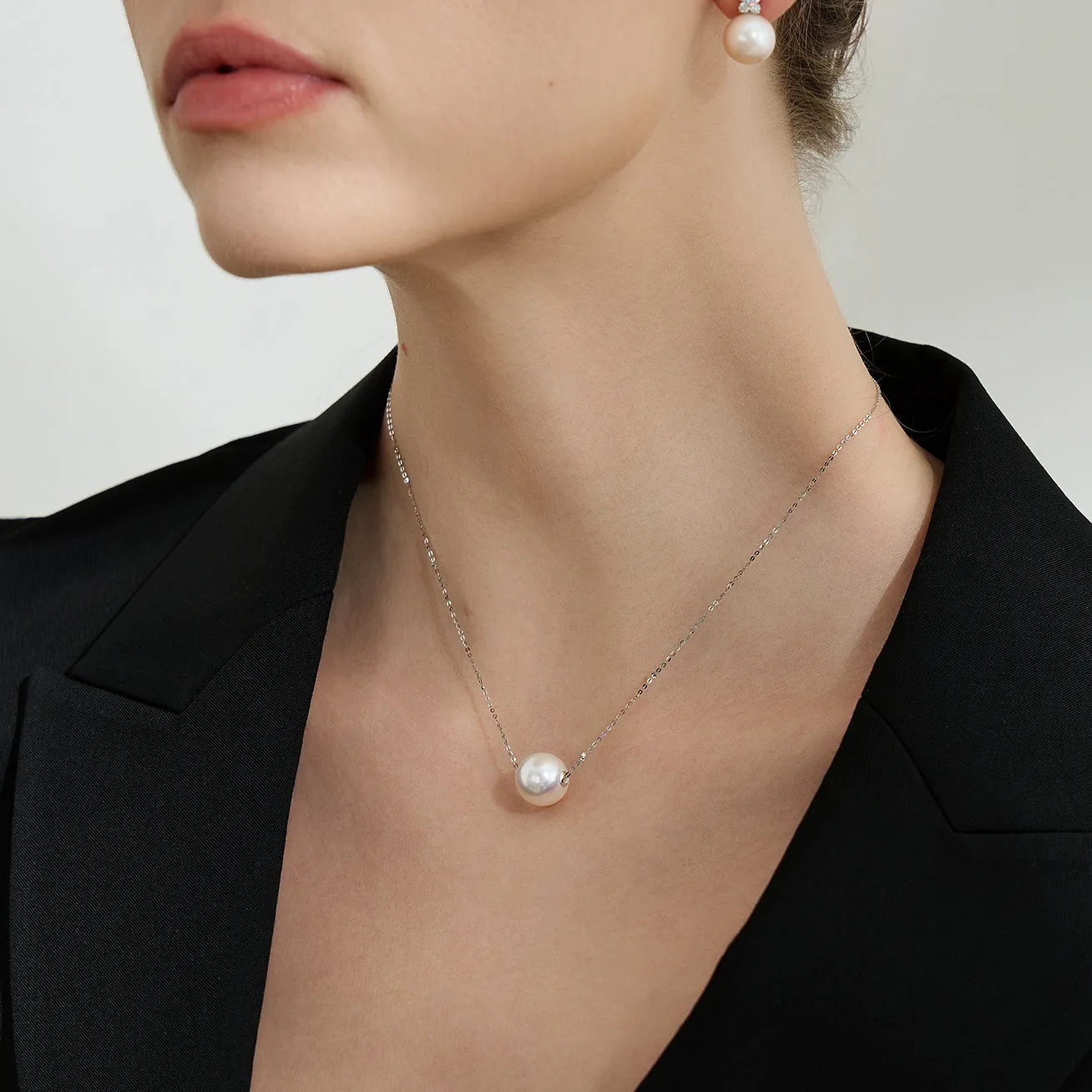 18K Solid Gold Edison Pearl Necklace KN00221