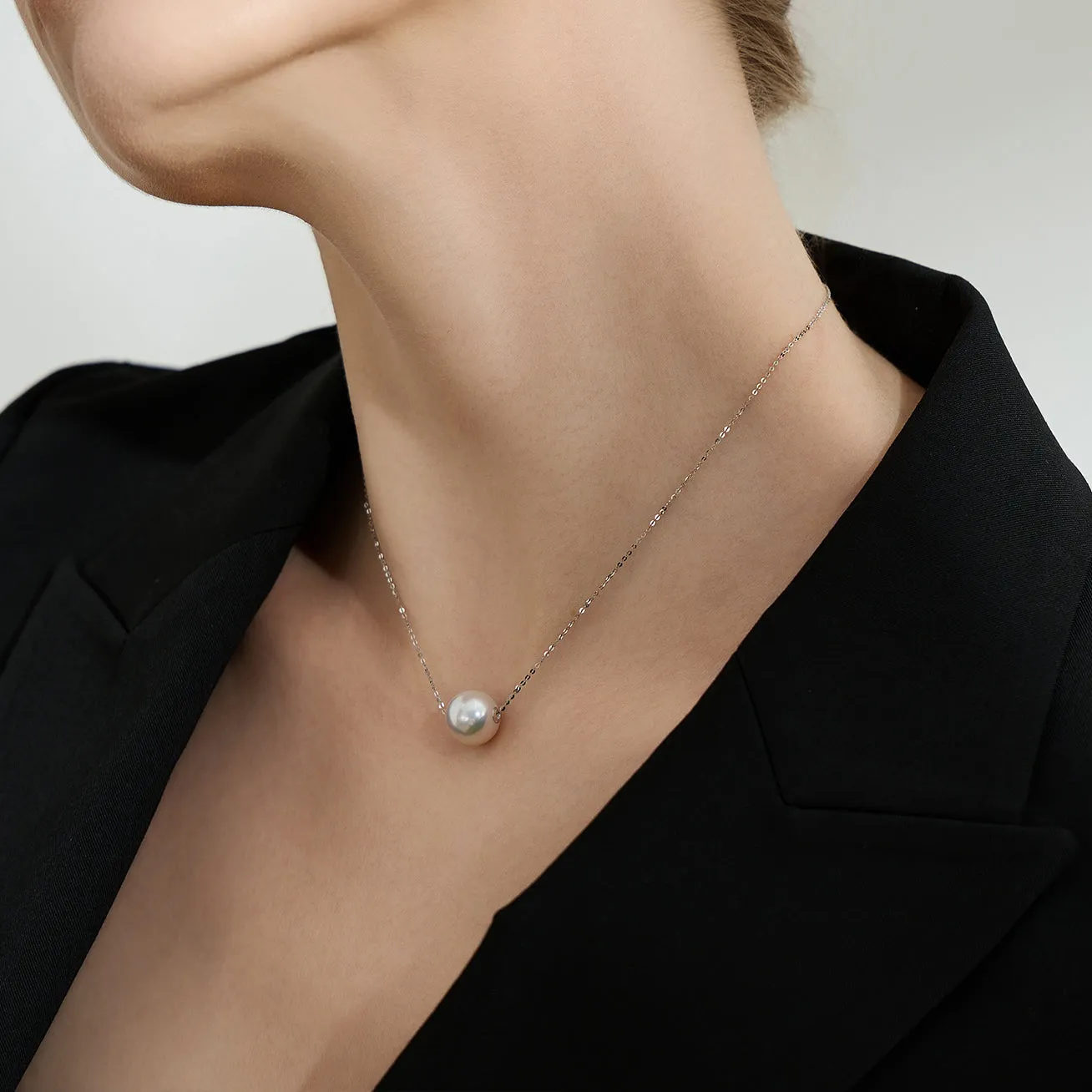 18K Solid Gold Edison Pearl Necklace KN00221
