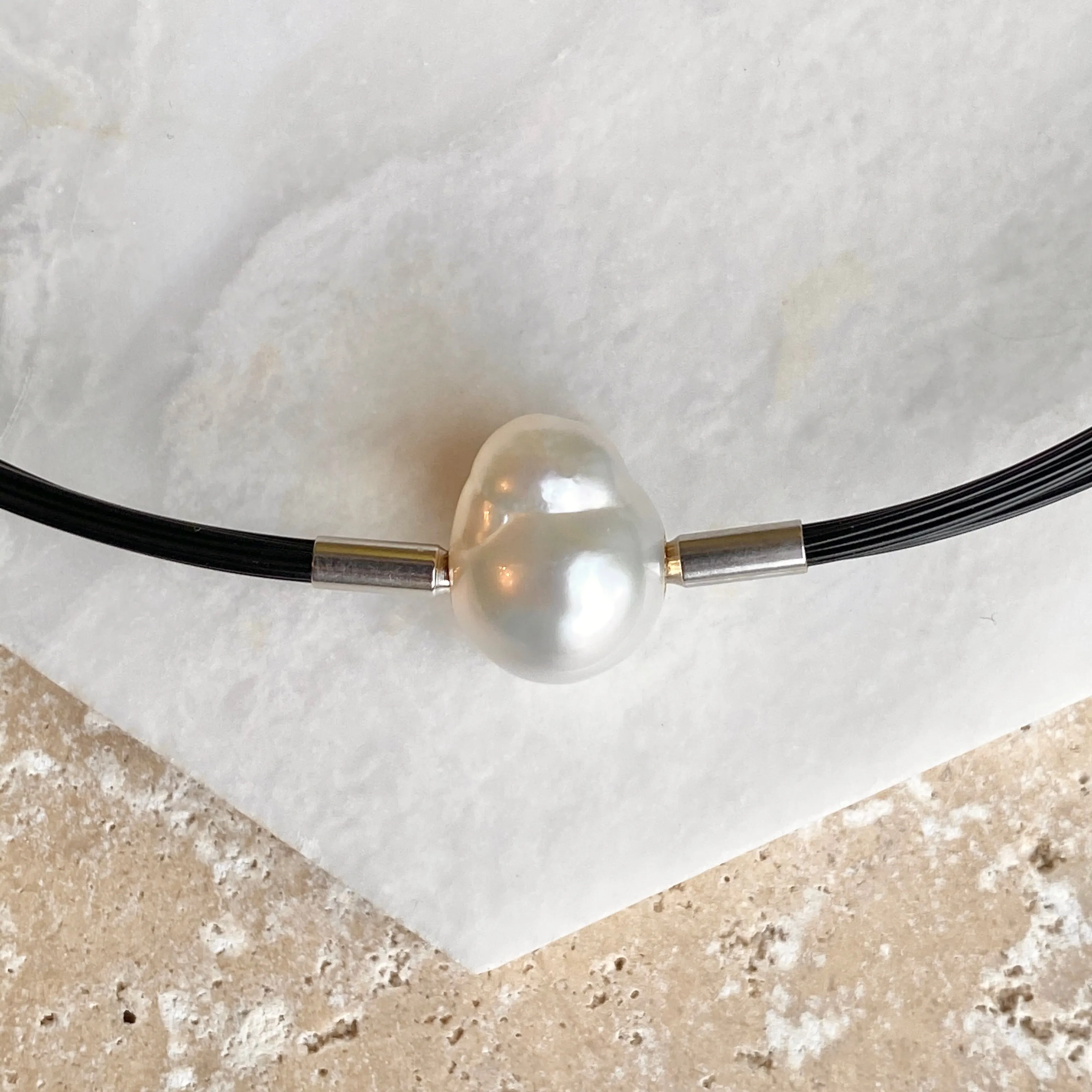 18KT Yellow Gold Paspaley South Sea Pearl Baroque Pendant Swap 12mm "Fine"