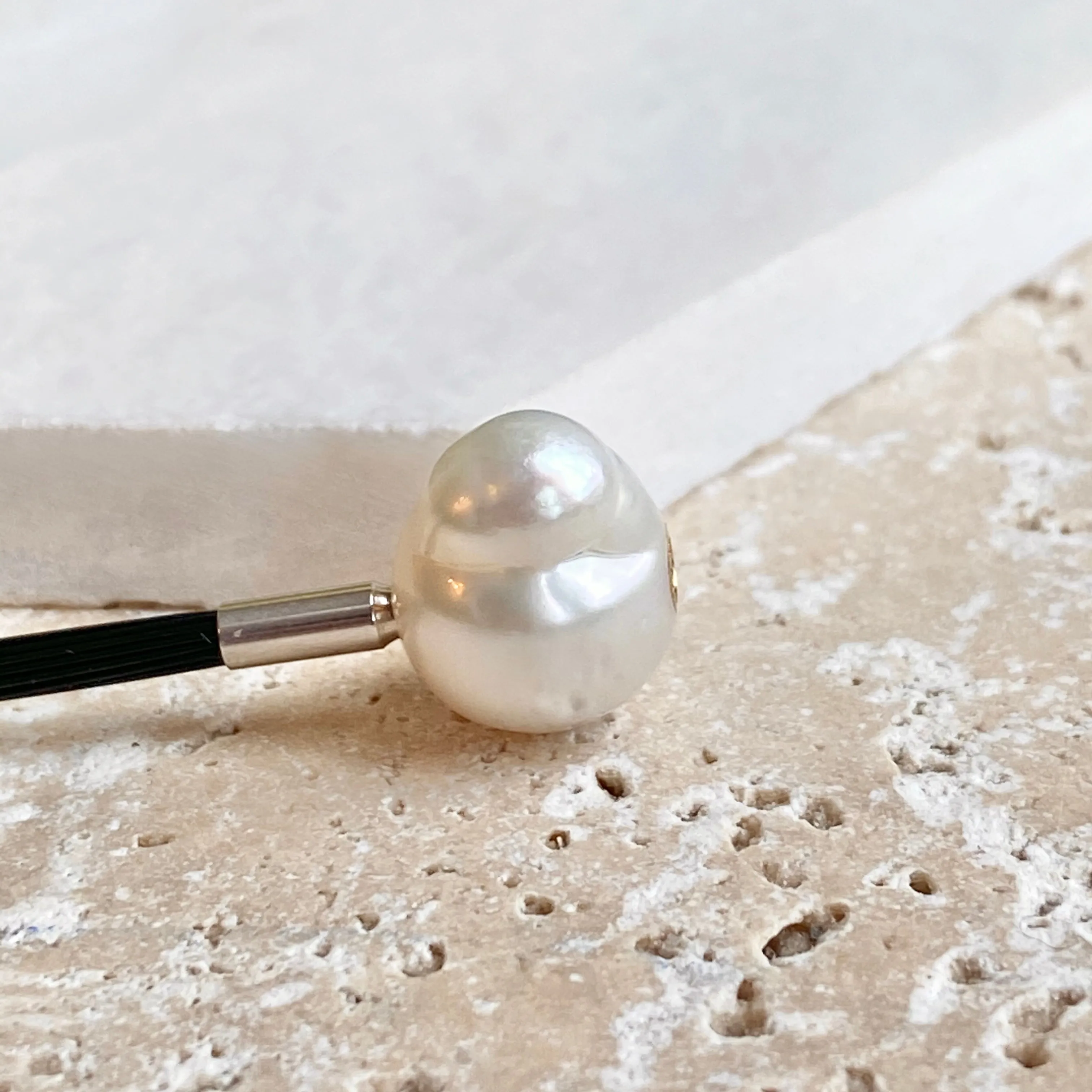 18KT Yellow Gold Paspaley South Sea Pearl Baroque Pendant Swap 12mm "Fine"