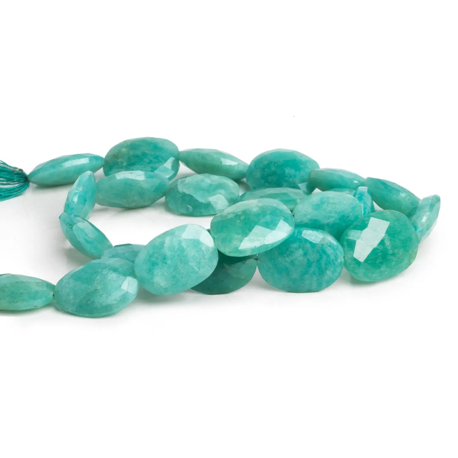 18x14mm Amazonite Faceted Nuggets 16 inch 22 beads
