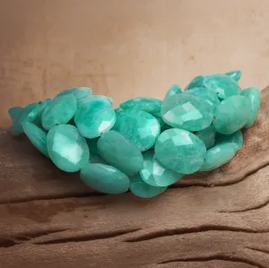 18x14mm Amazonite Faceted Nuggets 16 inch 22 beads