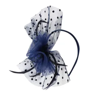 1920s Headpiece Flapper Headband Vintage Wedding Fashion Mesh Ribbons Feathers on a Headband Bridal Wedding Veil