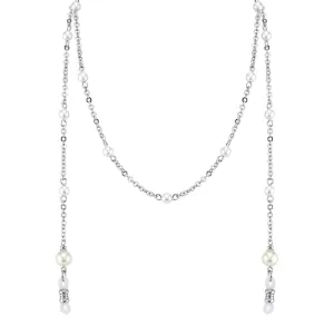 1928 Jewelry Faux Pearl Eyeglass Holder Chain Necklace 30"