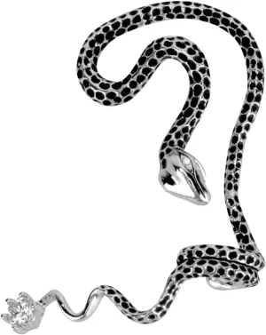 1Pc Creative Retro Twined Snake Ear Clip Unique Pierced Cuff for Women Stylish Exaggerated Design for Parties and Special Occasions
