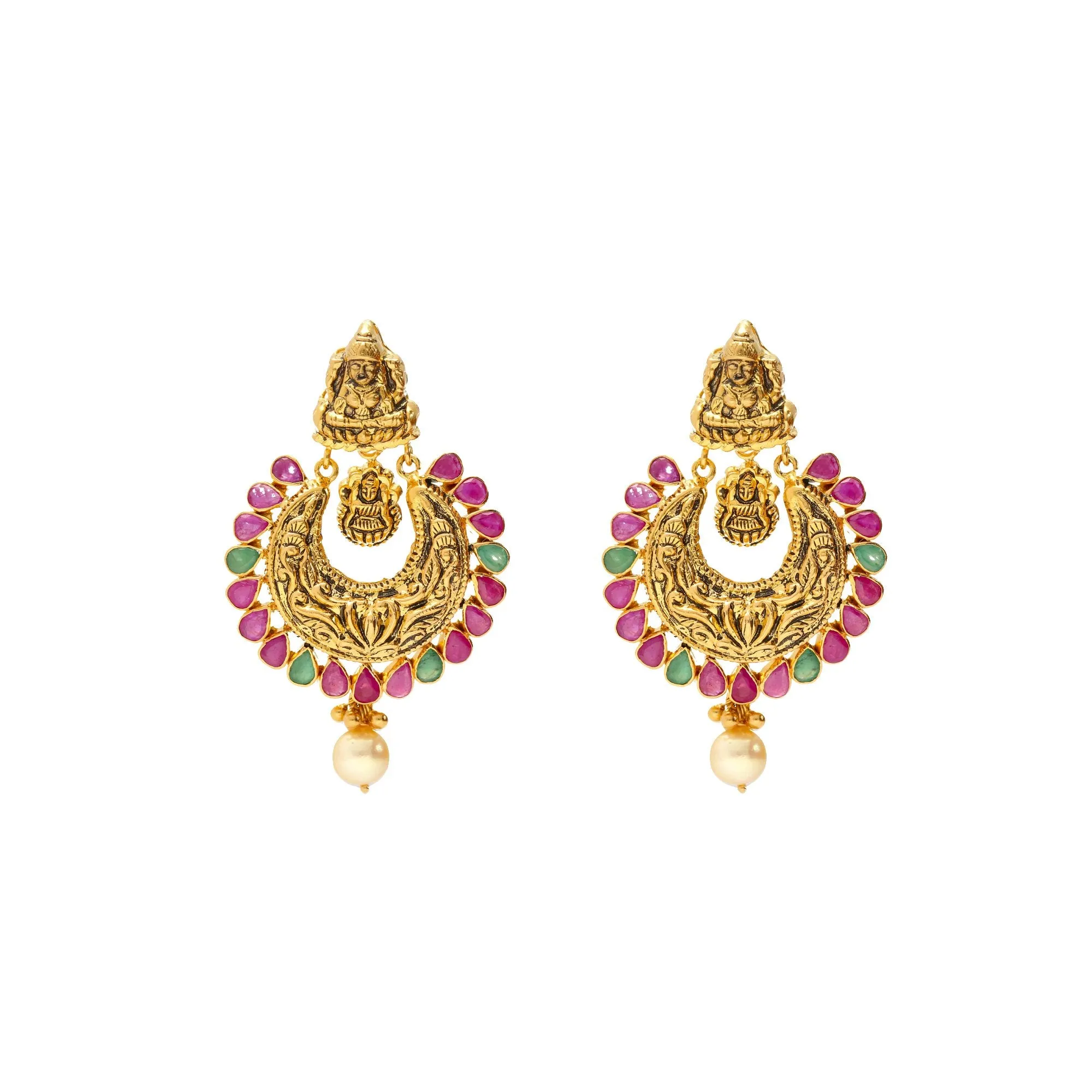 22K Gold & Gemstone Tashi Temple Set