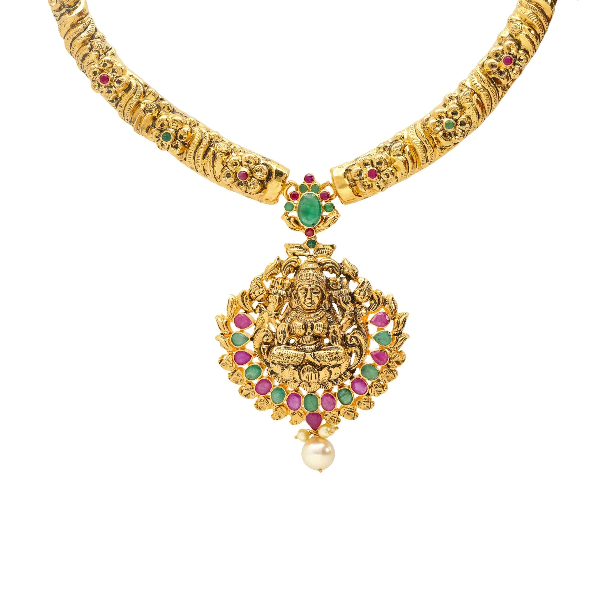 22K Gold & Gemstone Tashi Temple Set