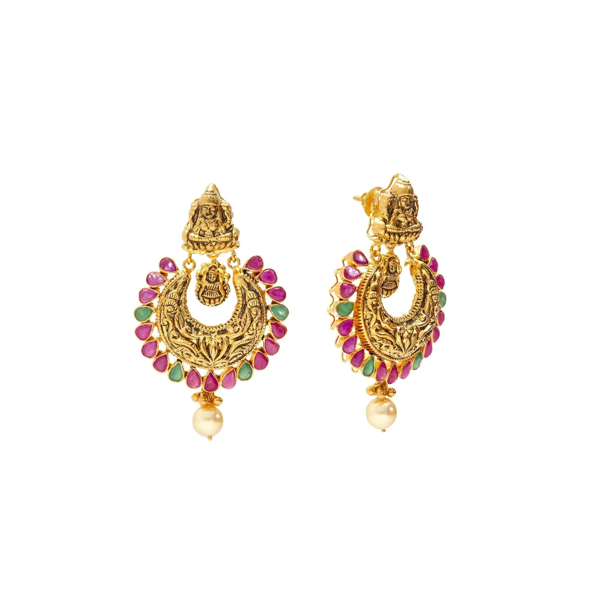 22K Gold & Gemstone Tashi Temple Set