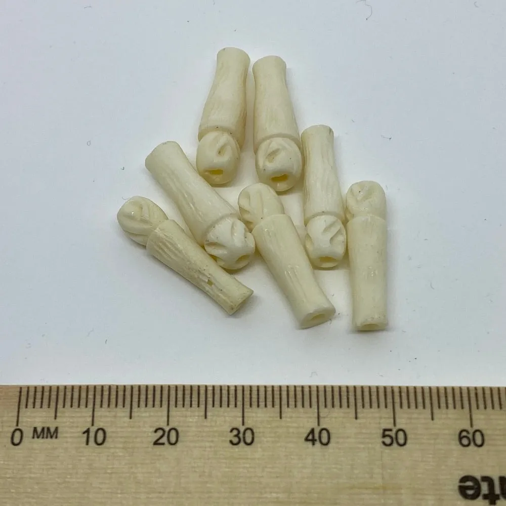 23x6mm Column Bead (10) - Vintage Bone Beads