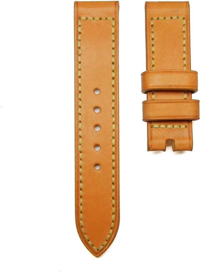 24 / 24mm TIMEWHEEL Handmade Vintage Bull Leather Watch Band Strap fits Panerai PAM 44mm Case