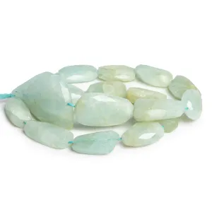 26x17mm Aquamarine Faceted Nuggets 17 inch 17 beads