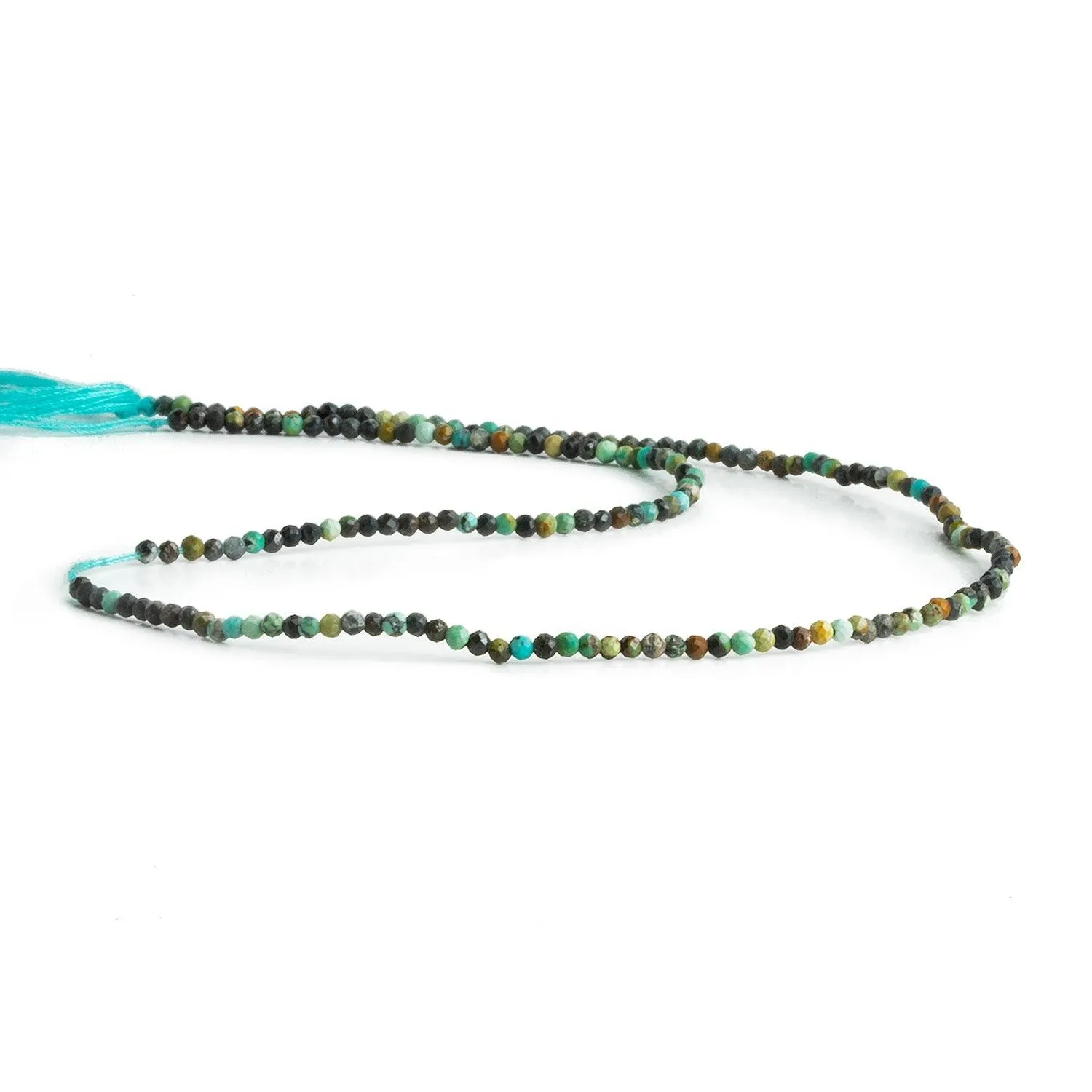 2mm African Turquoise Microfaceted Rounds 12 inch 160 beads