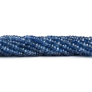 3-5mm Kyanite Faceted Rondelles 17 inch 195 beads