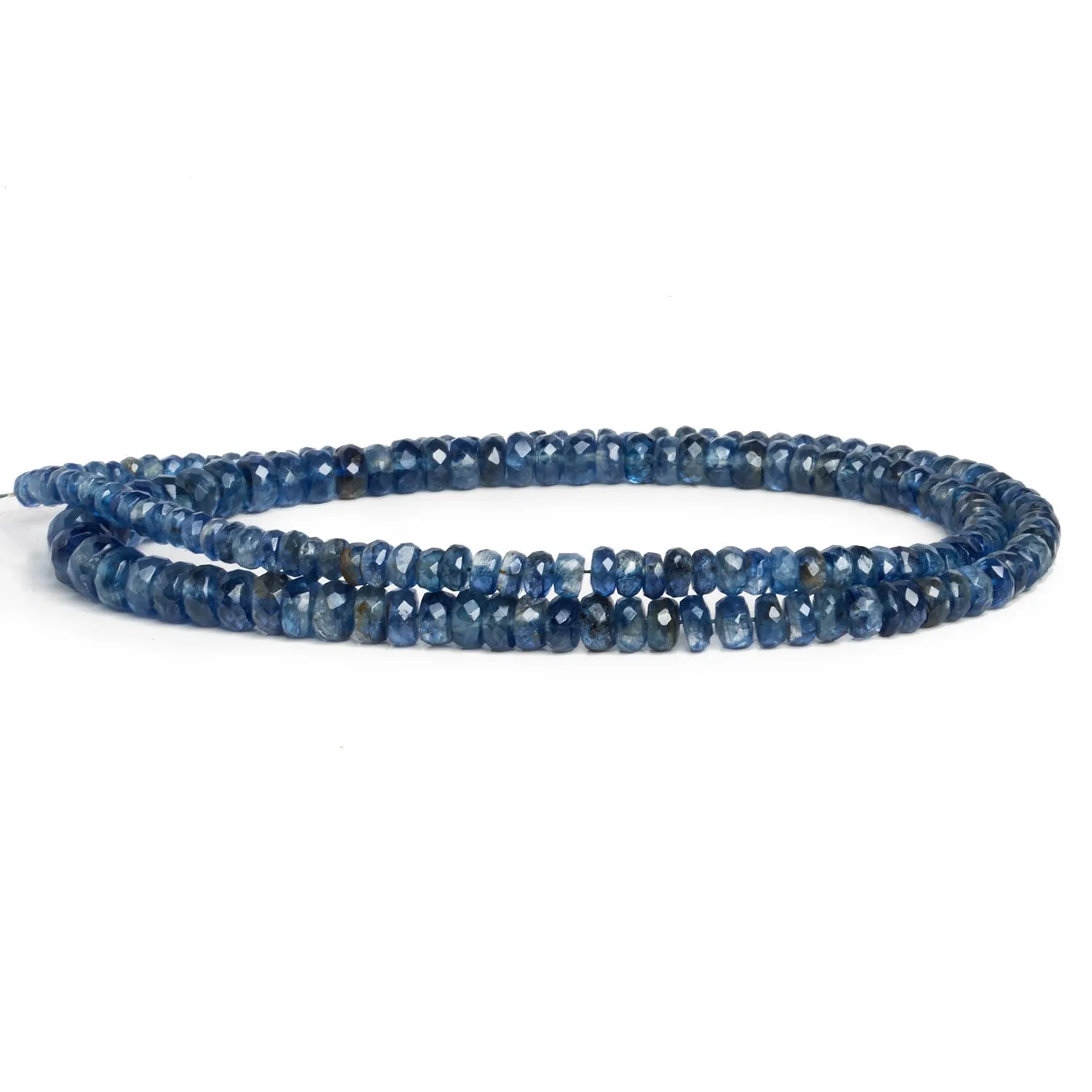 3-6mm Kyanite Faceted Rondelles 18 inch 155 beads
