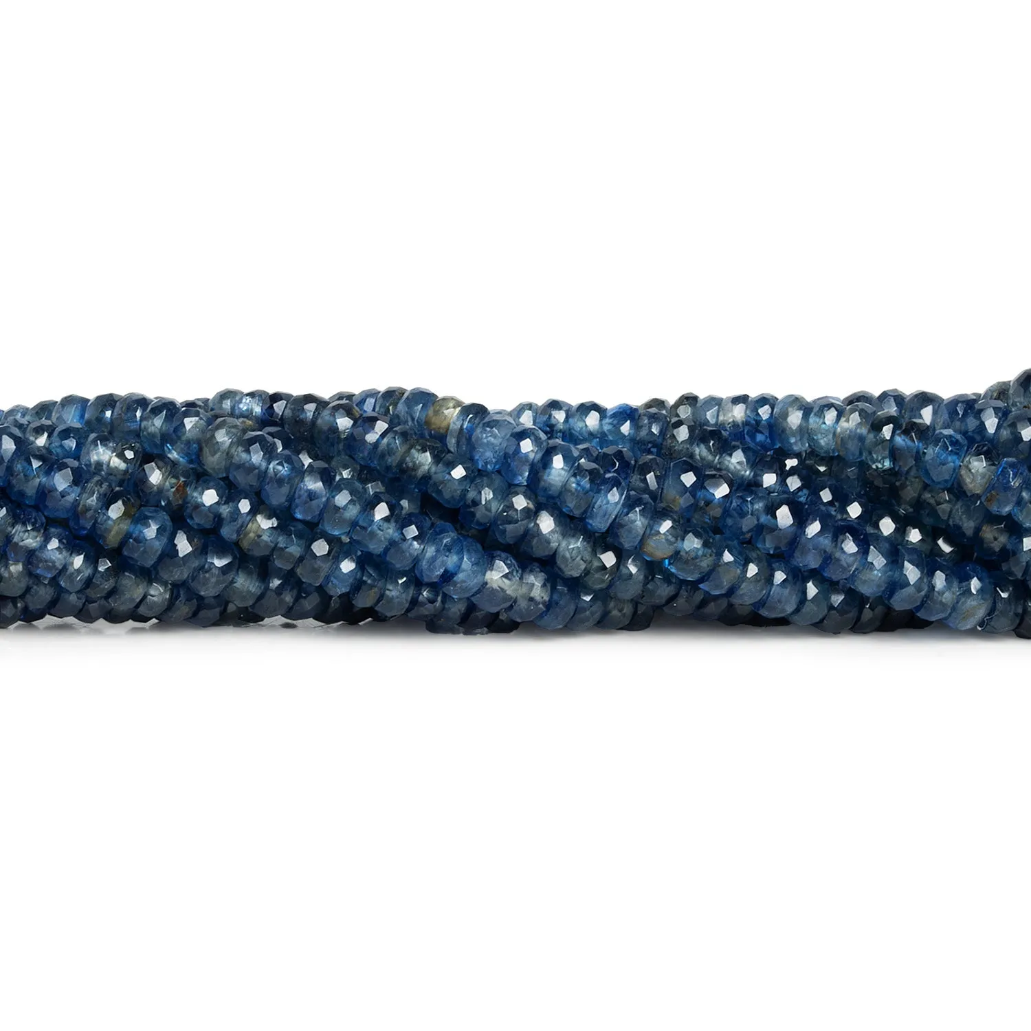 3-6mm Kyanite Faceted Rondelles 18 inch 155 beads