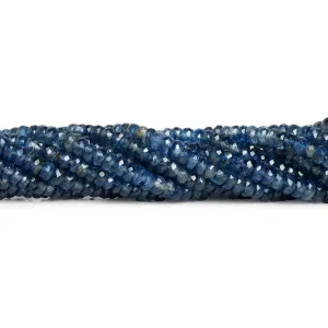 3-6mm Kyanite Faceted Rondelles 18 inch 155 beads