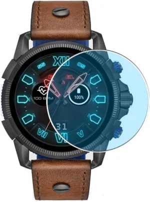 3 Pack Anti Blue Light Screen Protector Film, compatible with DIESEL ON Full Guard 2.5 smartwatch Case Size47mm TPU Guard  Not Tempered Glass Protectors 