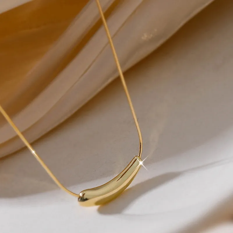 316L Stainless Steel Fine Water Drop Shape Pendant