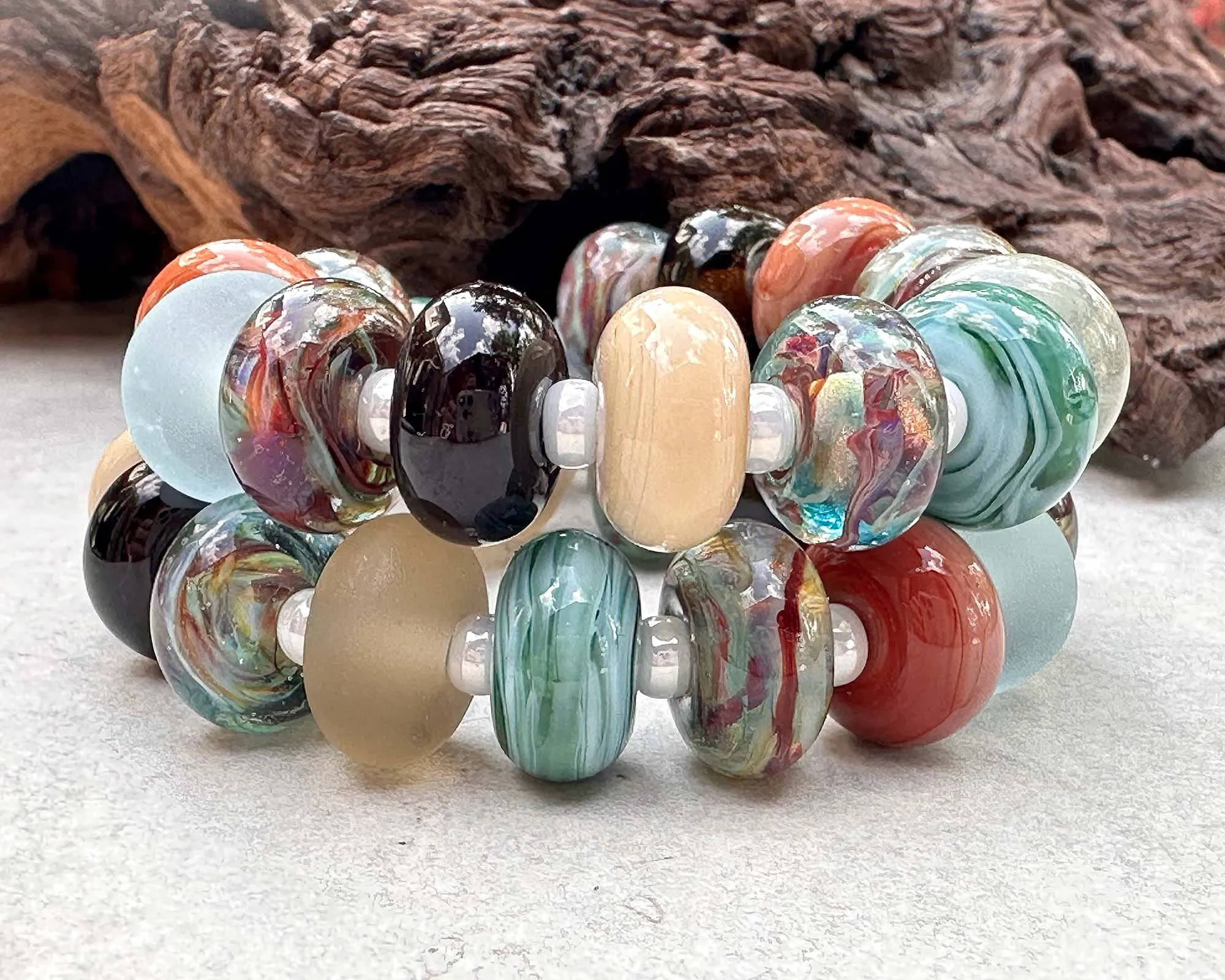 33 Southwest Mix Lampwork Beads Set SRA