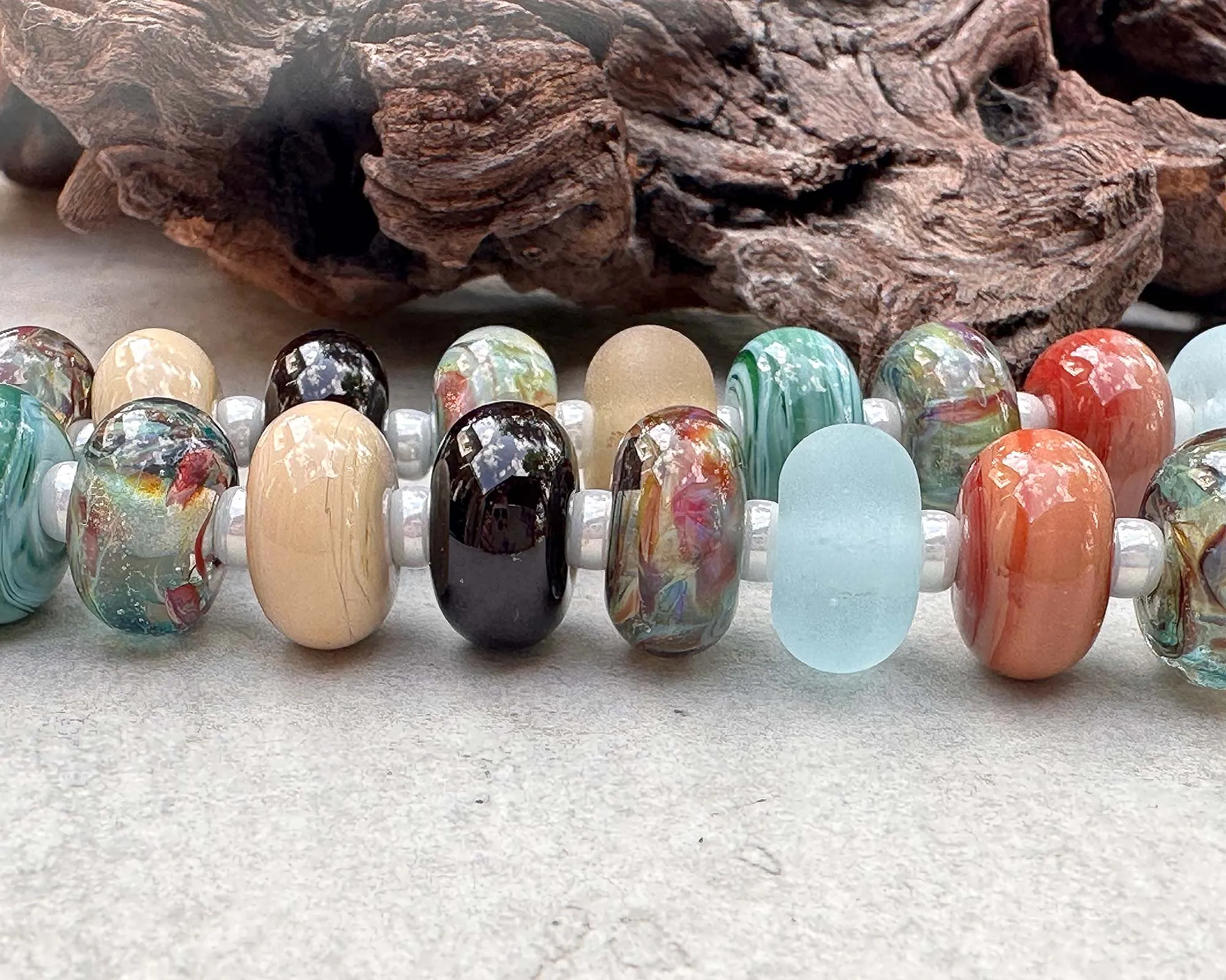 33 Southwest Mix Lampwork Beads Set SRA