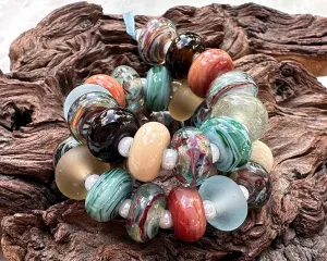 33 Southwest Mix Lampwork Beads Set SRA