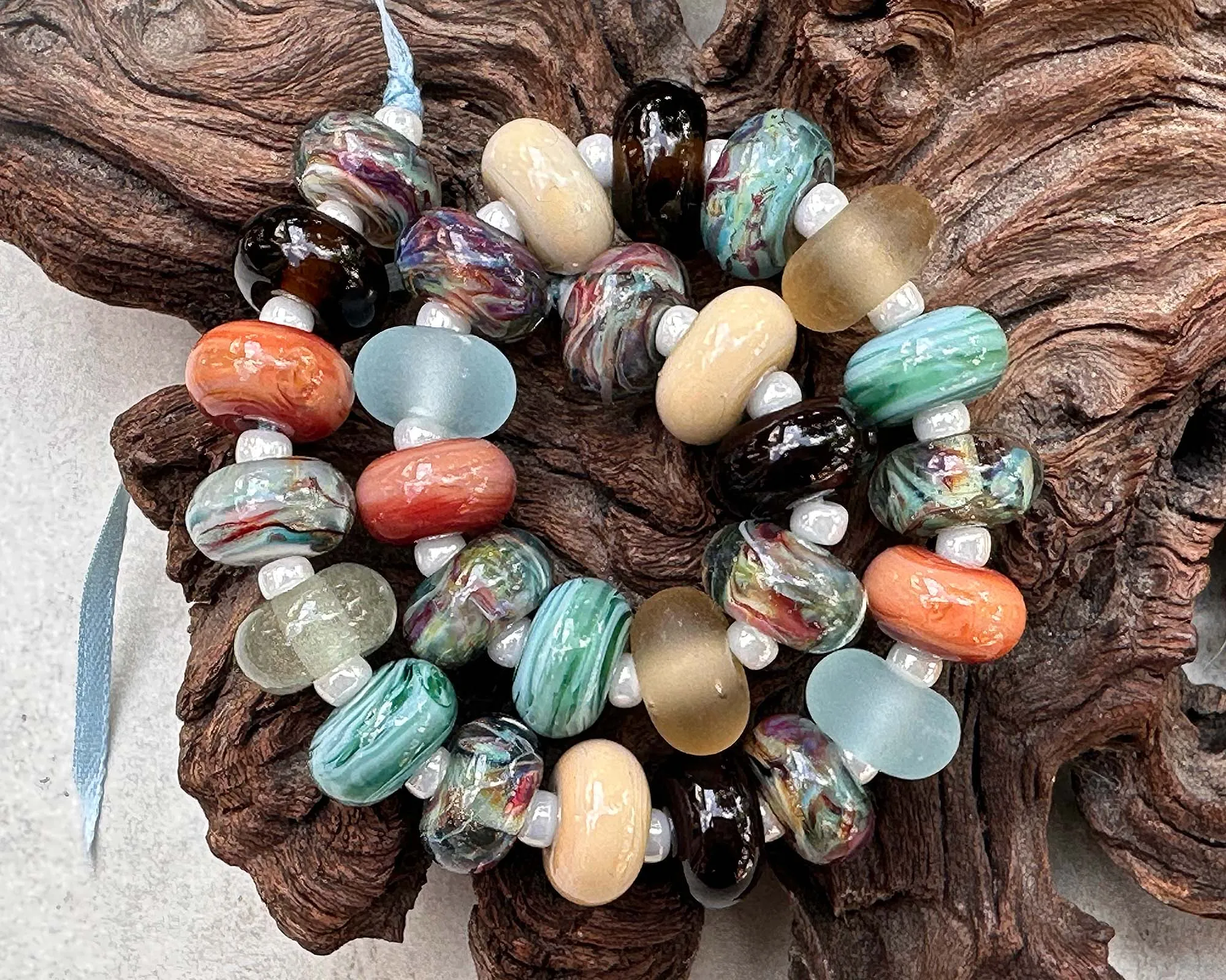 33 Southwest Mix Lampwork Beads Set SRA