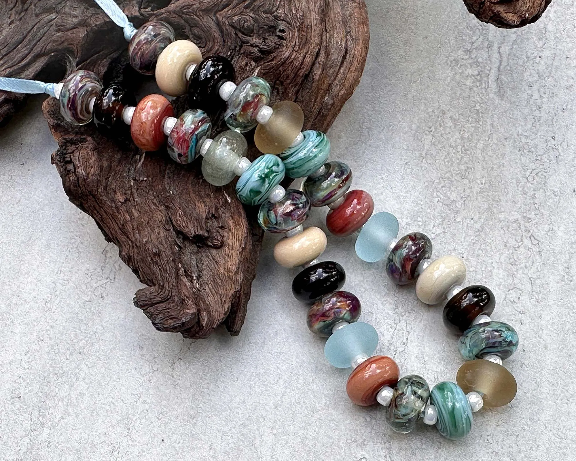 33 Southwest Mix Lampwork Beads Set SRA