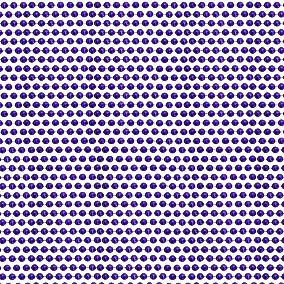 33" Round Metallic Purple Mardi Gras Beads (Case - 60 Dozen)