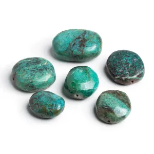 37x30mm Chinese Turquoise Plain Nugget Focal 1 Bead