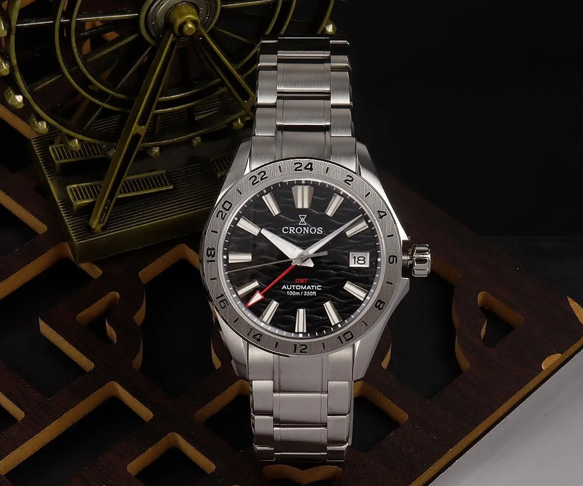 39mm Desert Texture Luxury Men GMT Watches Double Domed Sapphire NH34 Waterproof Business Dress Watch