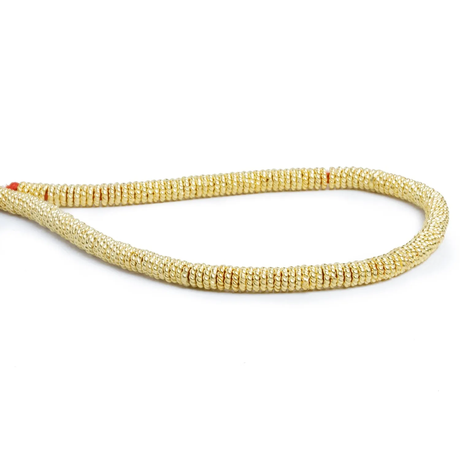 4mm 14kt Gold Plated Copper Jumprings 8 inch 160 beads