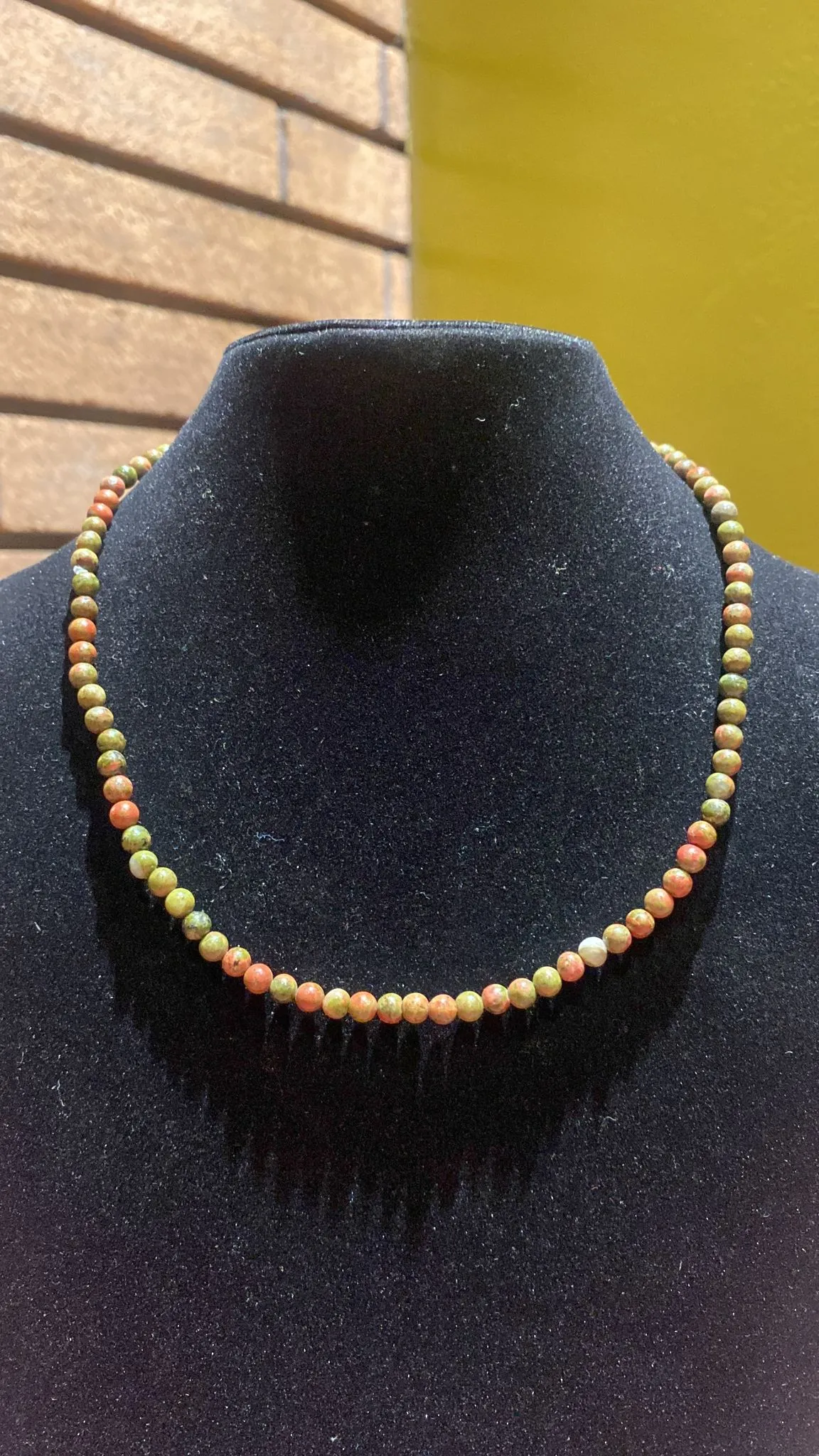 4MM Unakite Bead Stretchy Cord Necklace/Bracelet/Anklet