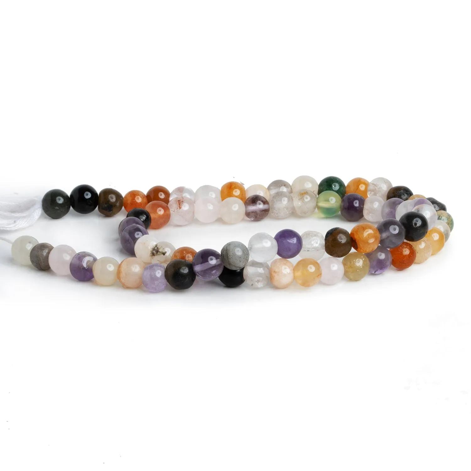 5-5.5mm Multi Gemstone Handcut Rounds 12 inch 63 beads
