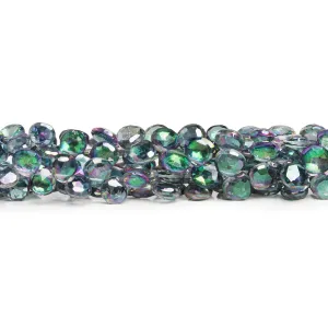 5-6mm Mystic Topaz Faceted Hearts 9 inch 63 beads