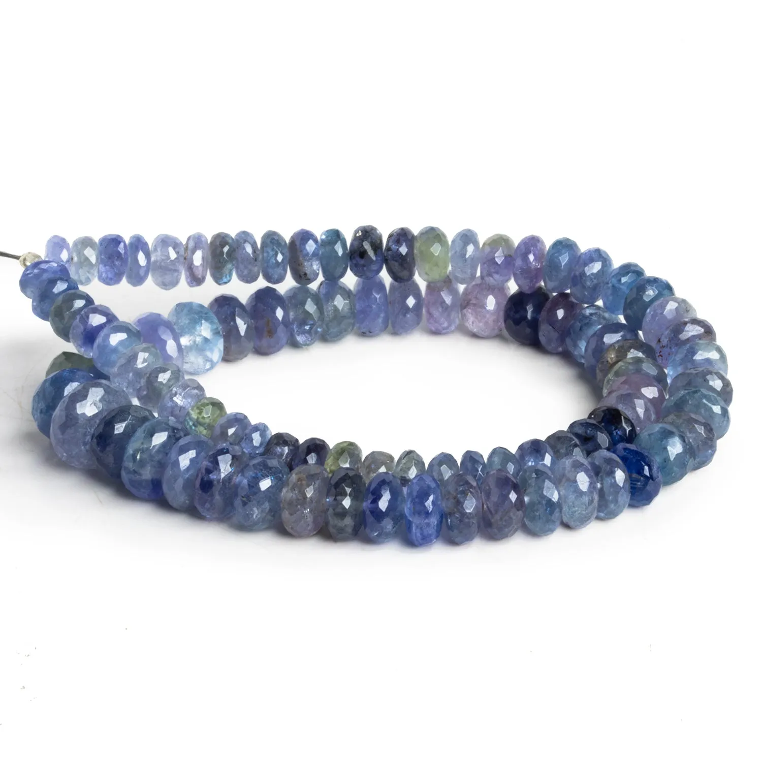 5-9mm Tanzanite Faceted Rondelle 12 inch 85 beads