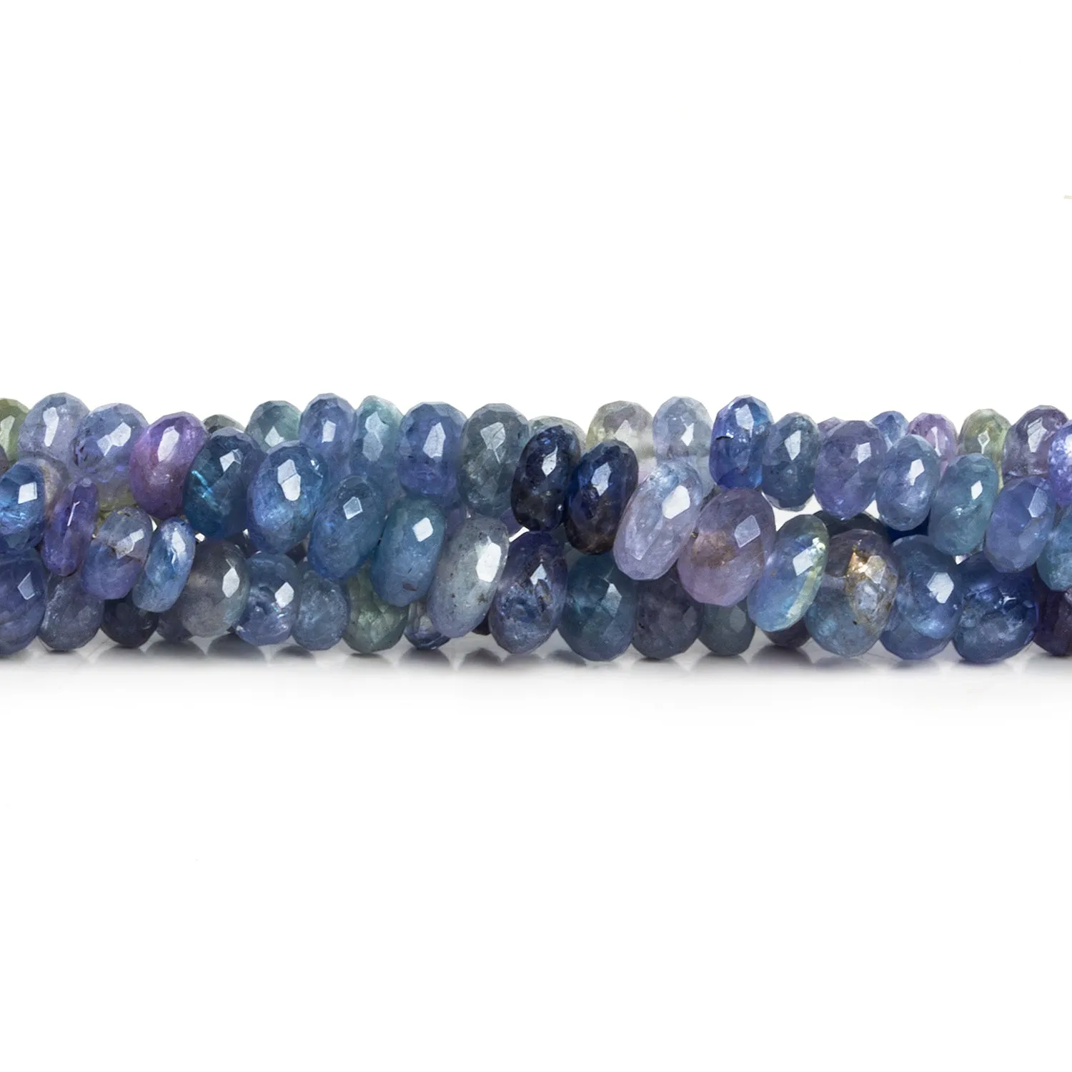 5-9mm Tanzanite Faceted Rondelle 12 inch 85 beads