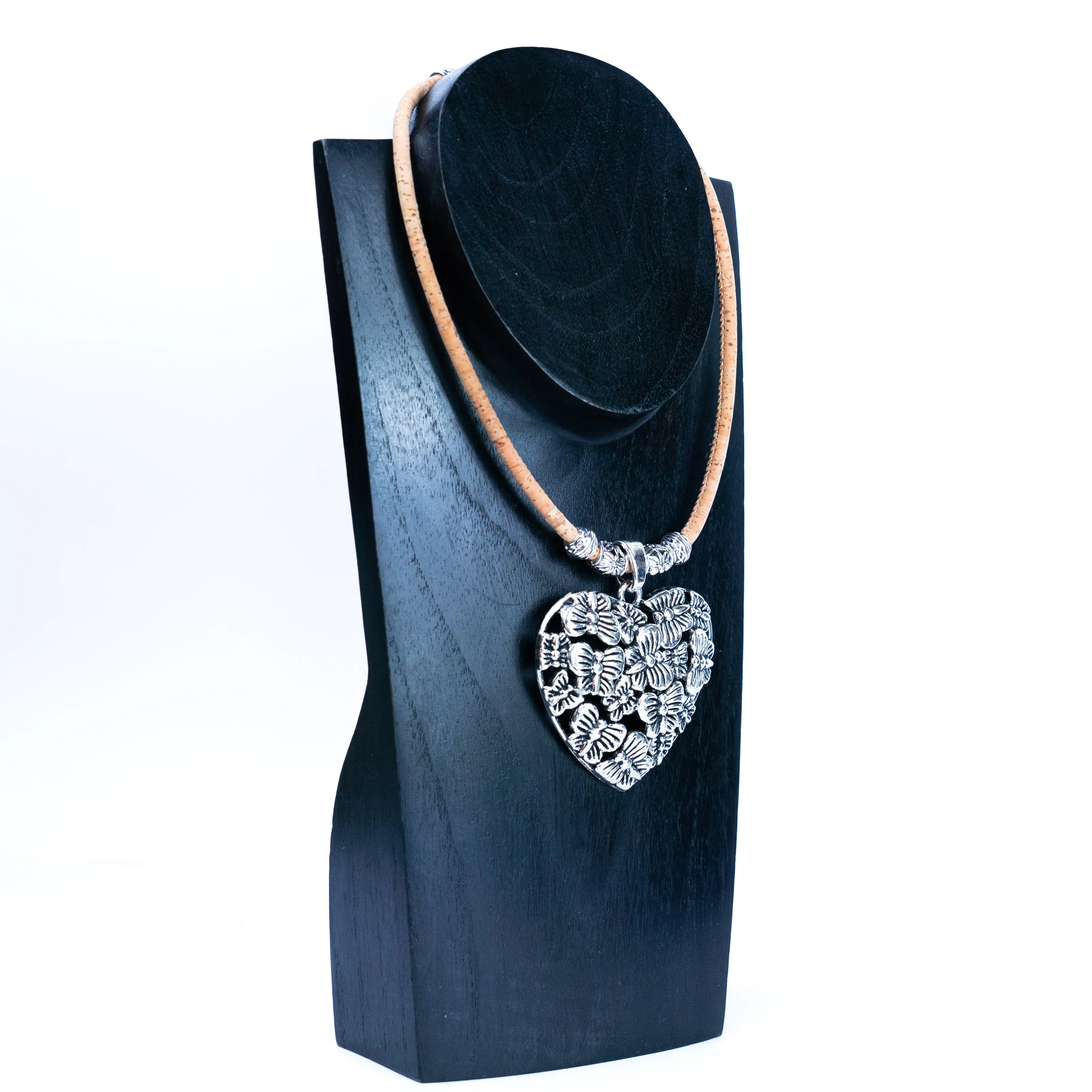 5mm round natural cork cord handmade Cork Necklace NE-1042-3