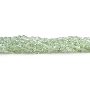 6x4mm Prasiolite Faceted Teardrops 14 inch 60 beads