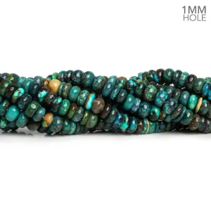 7mm Natural Hubei Turquoise Plain Rondelles 16 inch 100 beads