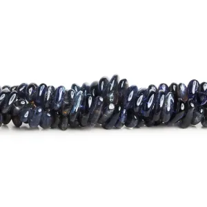 8x6mm Iolite Center Drilled Plain Nuggets 16 inch 115 beads