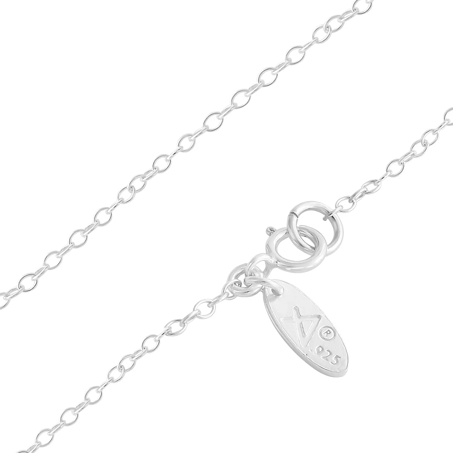 925 Sterling Silver Pendant Necklace Simple Tiny Greek Cross St. George's Christian Religious Symbol Plus Sign Shape.