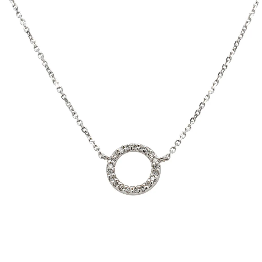 9ct White Gold Diamond Forevermore Petite Pendant
