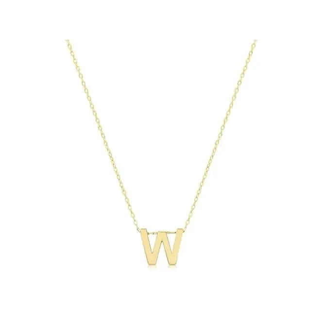 9ct Yellow Gold Initial Necklace NK435/W