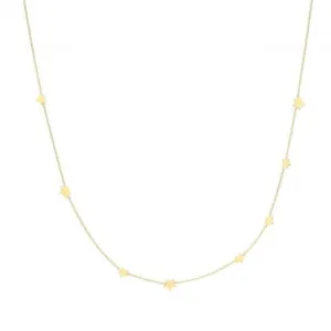 9ct Yellow Gold Plain Star Necklet NK424